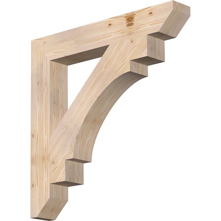 Ekena Millwork Merced Slat Smooth Bracket, Douglas Fir, 5 1/2"W x 38"D x 38"H BKT06X38X38MRC06SDF